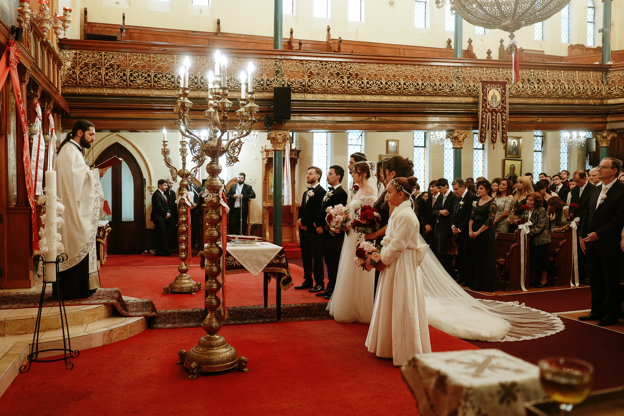 Maria and Harry's Greek Orthodox Wedding from Saint Sophia Church to Royal Botanic Garden Sydney and Queen Victoria Building Reception