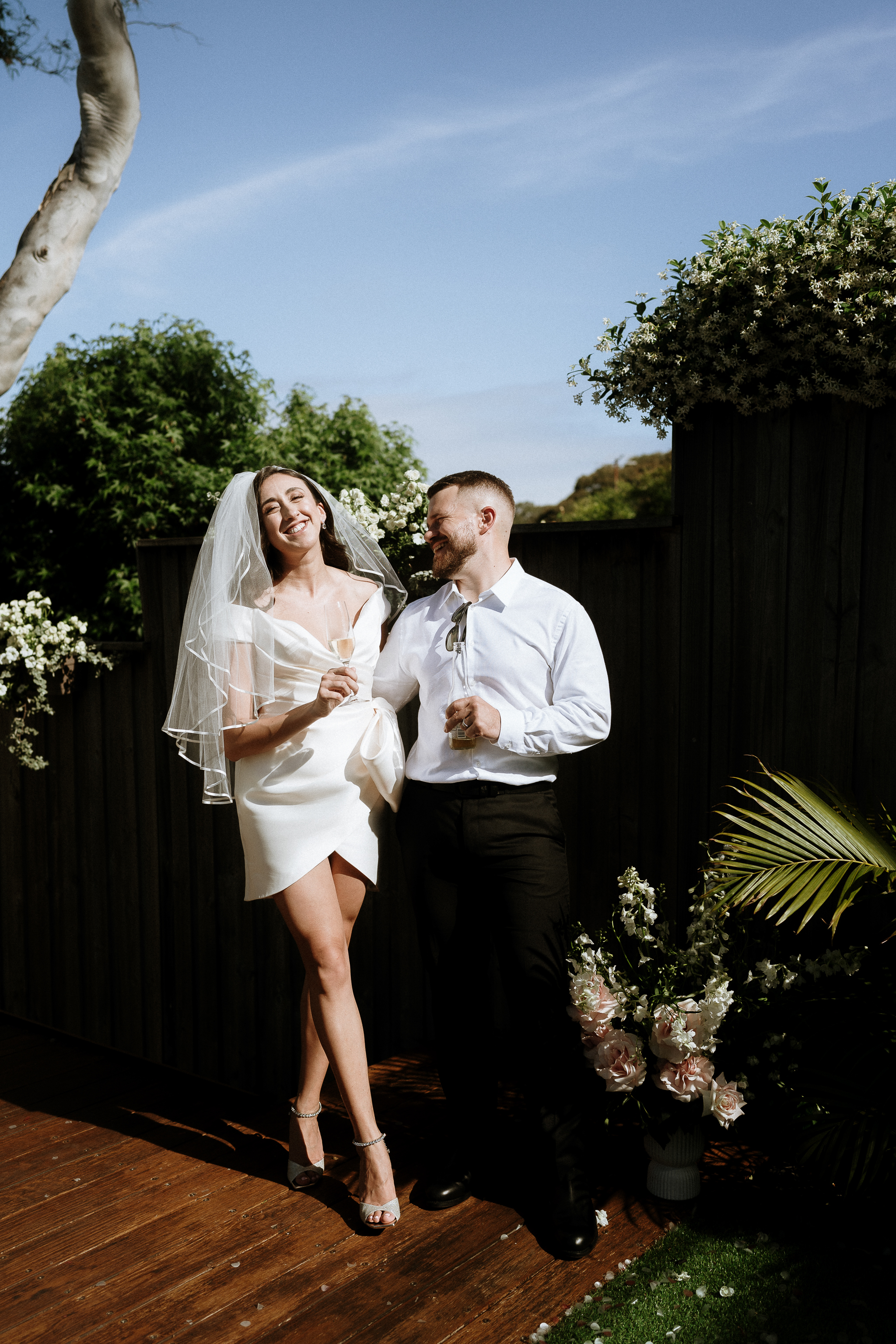 David & Charlotte's Intimate Clovelly Beach Wedding Photography